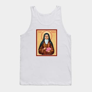 St Therese of Lisieux Little Flower Rose Catholic Saint Tank Top